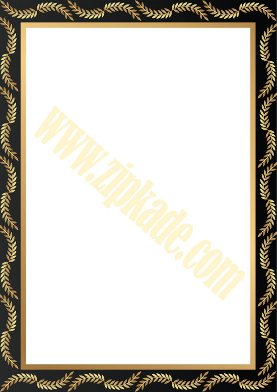 کادر لوح سپاس و تقدیر مشکی